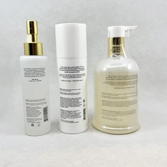 TRULY Vanilla Baby Set Shave Oil Shave Cream Body Wash Full Size Sealed Bottles - Picture 3 of 3